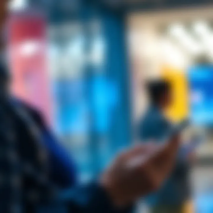 Individual looking at their phone, waiting for a job interview status update