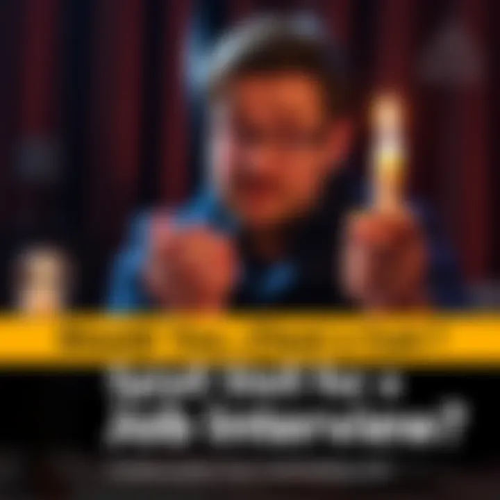 A nervous individual lights a candle and holds a crystal while preparing for a job interview spell