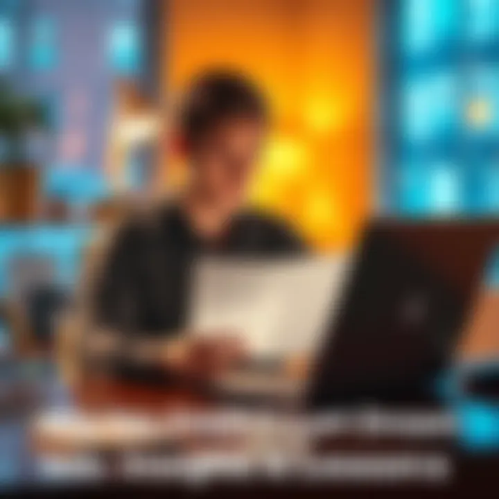 A person sitting at a desk looking disappointed, holding a rejection letter and staring at a laptop screen.