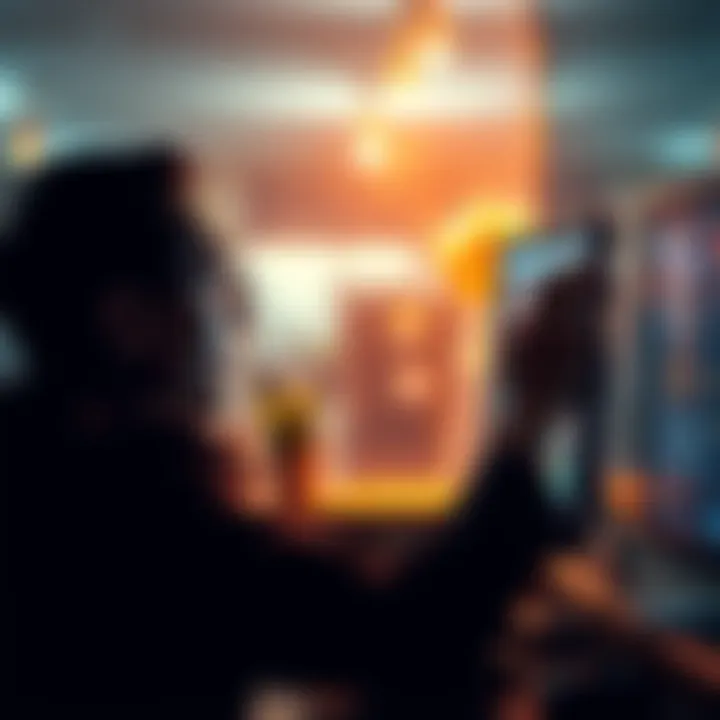 Individual looking at a computer screen with a hopeful expression, checking for job updates.