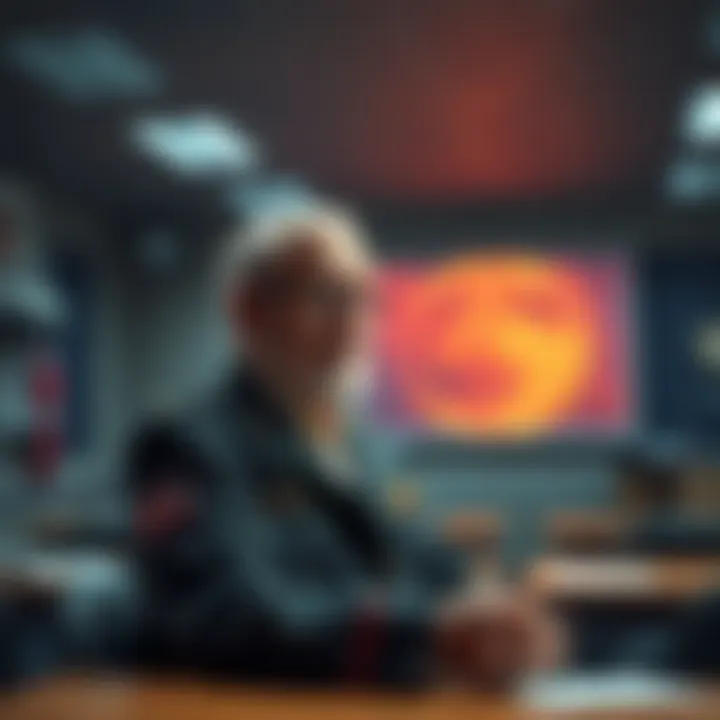 Retired Army veteran Joe McMoneagle talking about Non-Human Intelligences and ancient societies in a classroom setting