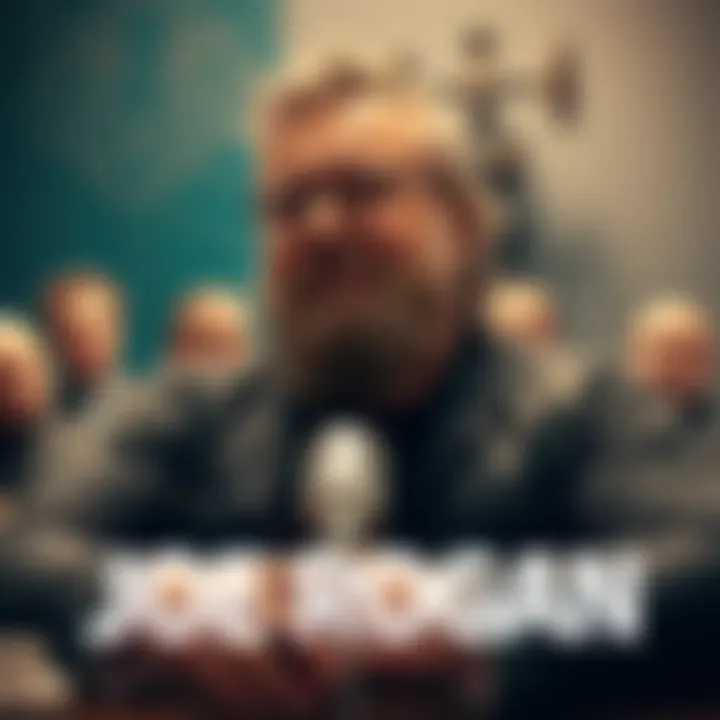 Joe Rogan and representatives from Dire Wolf Company discussing their new podcast project.