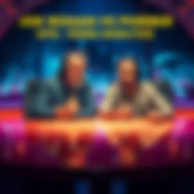 Joe Rogan and Jesse Michels sitting at a table discussing a UFO video analysis with skeptical expressions
