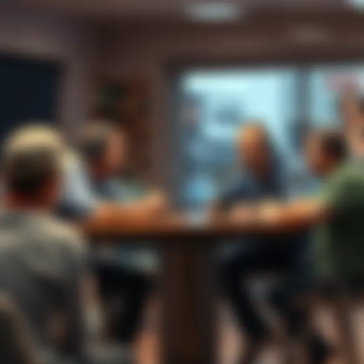 Joe Rogan seated at a podcast table with The Mystery Boys, engaged in conversation