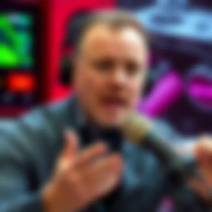 Joe Rogan speaking on a podcast about Elon Musk and UFO technology