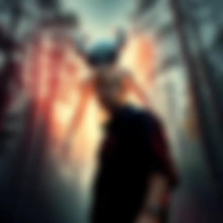 Illustration of Jonathan Reed in a forest with an alien figure in the background