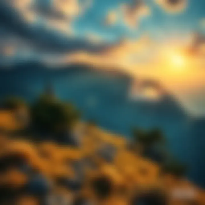 A serene landscape illustrating the path to mindfulness and Buddhist teachings