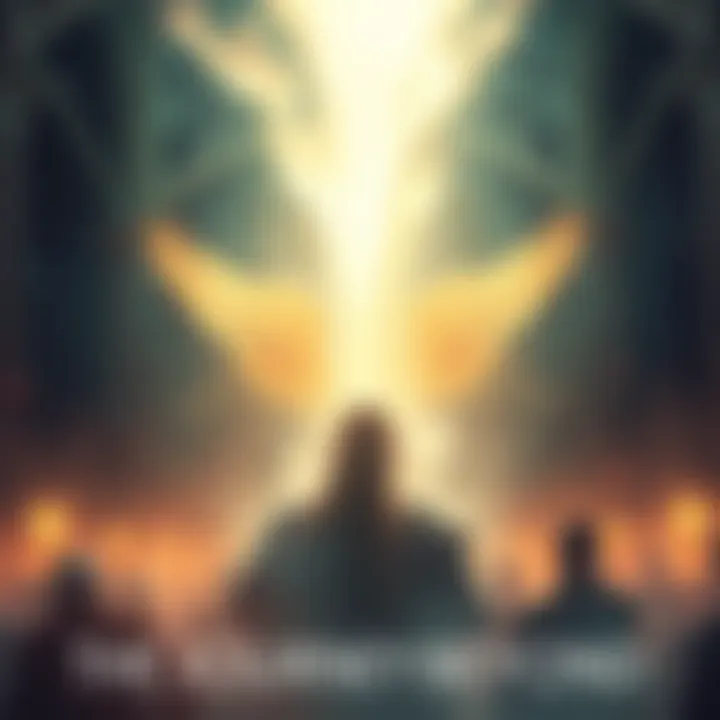 An ethereal depiction of a figure transcending into a luminous realm, symbolizing the connection between life and the afterlife.