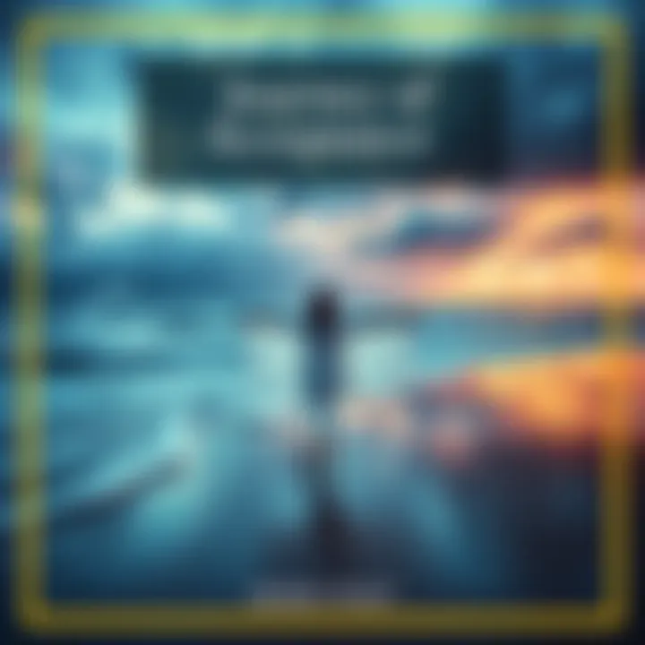 A person standing on a beach, looking out at the waves with open arms, symbolizing acceptance and change in life.