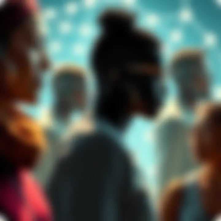 A visual representation of diverse individuals sharing experiences in the 'What Is It' community, symbolizing connection and understanding.