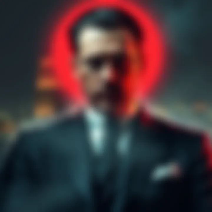 A portrait of Judge Joseph Force Crater in a suit, with a backdrop of a cityscape, symbolizing his disappearance in 1930.