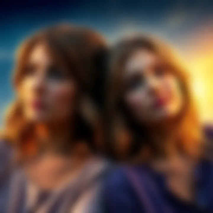 Twin sisters June and Jennifer Gibbons sharing a moment, reflecting their deep bond and connection, with one sister looking contemplative after the loss of the other.