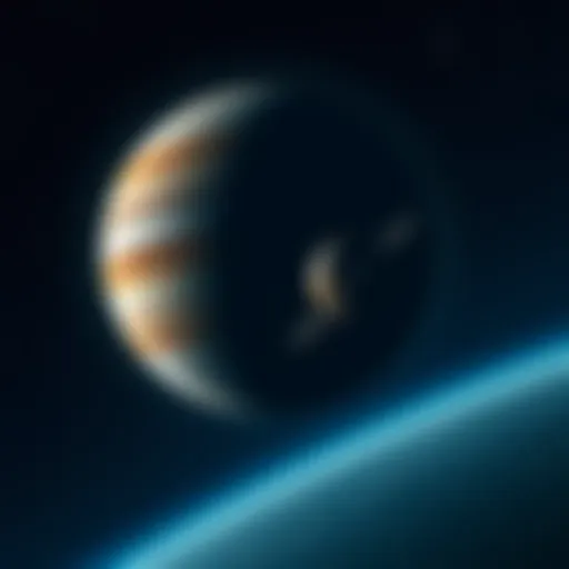 A stunning view of Jupiter and Saturn aligned in the night sky, symbolizing the connection between their cycles and advancements in AI and research.