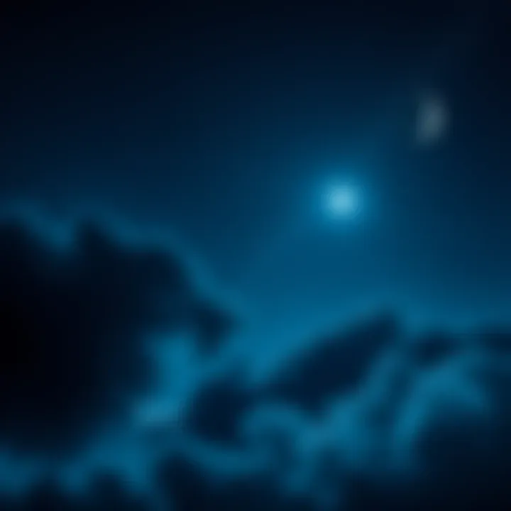 A clear night sky featuring Jupiter and Venus shining brightly with dark clouds in the foreground, representing challenges in life.