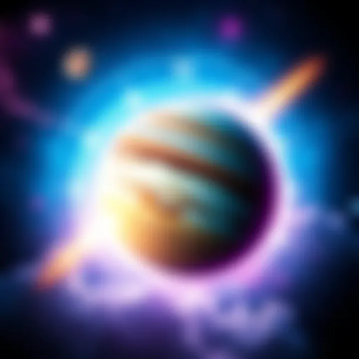 Jupiter Influence in Sagittarius A cosmic illustration showing Jupiter in the 7th house of Sagittarius, symbolizing love and relationships for Gemini ascendant women.