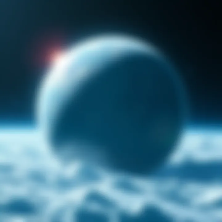 K2-18b Ocean World Discovery Artistic representation of K2-18b showcasing its oceanic surface and atmosphere