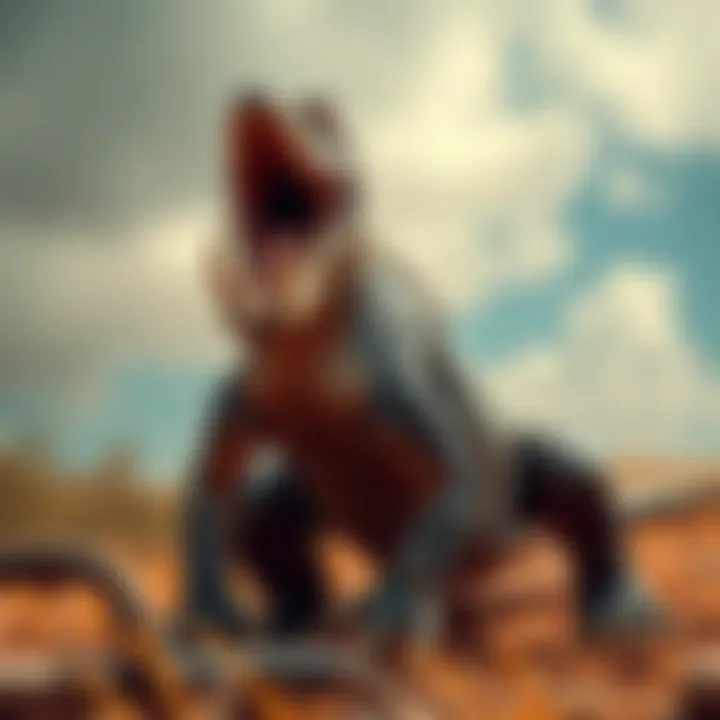 A large reptile resembling a Monitor Lizard hunts in the Kasai Valley, showcasing its powerful physique and ferocious look.