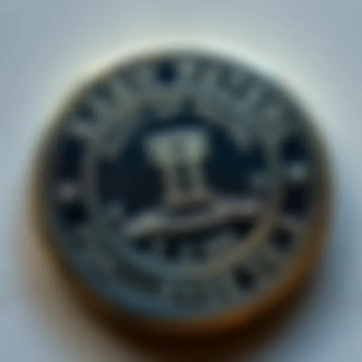 A close-up of Kash Patel's challenge coin featuring an unusual spelling of his name with a dollar sign, set against a neutral background.