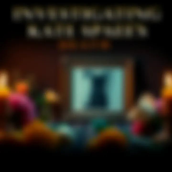 A somber scene with flowers and a framed picture of Kate Spade, representing the investigation into her tragic death.