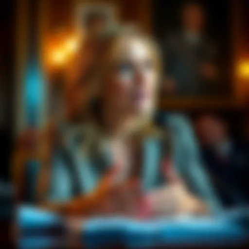 Katie Johnson speaking about her experiences with Epstein and his clients in a testimony video setting