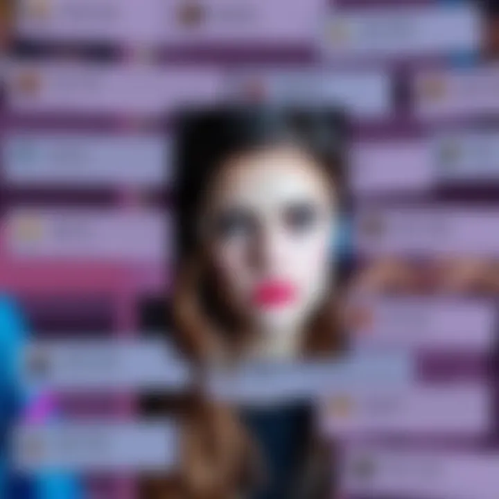 A screenshot of Katrina's photo surrounded by negative comments, highlighting the bullying she faces, with visible names Sophie and Sam in the discussion.