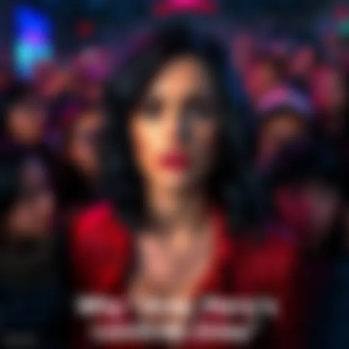 Katy Perry looking contemplative, surrounded by fans showing mixed emotions of admiration and unease.