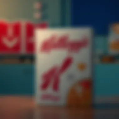 Kellogg's box with medical symbols A Kellogg's cereal box featuring medical symbols related to health and wellness, representing the connection to circumcision