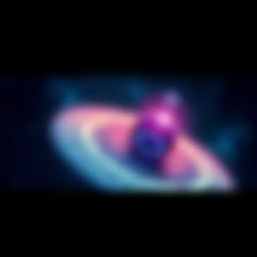 Illustration of Ketu and Rahu positioned at the edge of two astrological houses, symbolizing their influence between 29° to 01°. The image shows celestial bodies with vibrant colors and a starry backg...