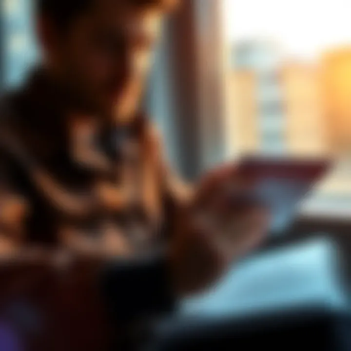 A person reviewing a summary with key insights on a notepad, reflecting on important concepts.