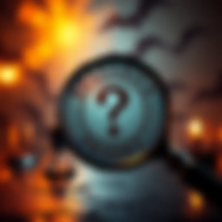 A graphic depicting the Khazarian Mafia conspiracy theory with question marks and a magnifying glass, symbolizing inquiry and research.