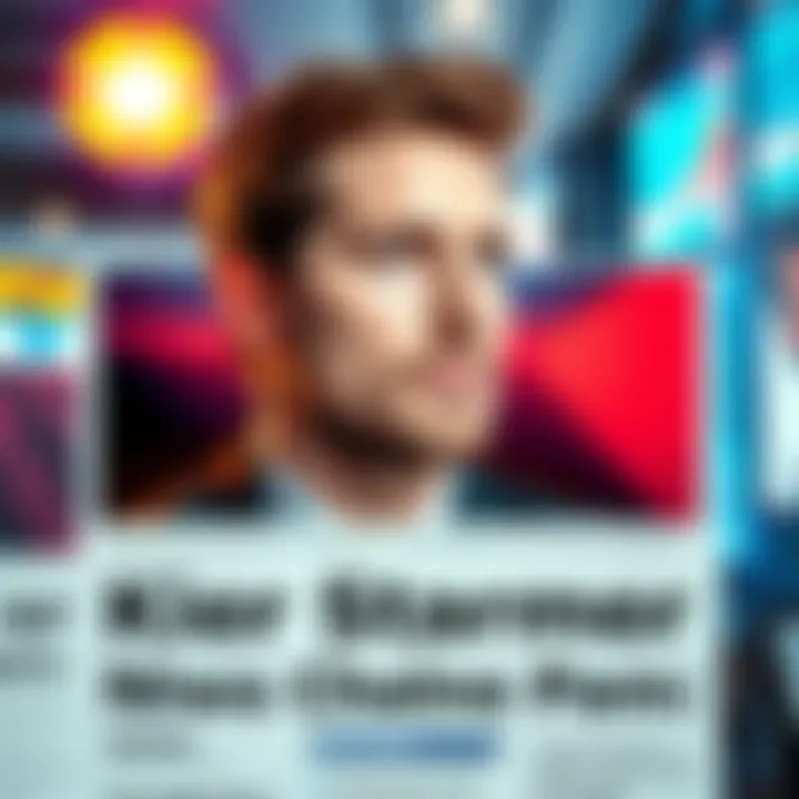 Kier Starmer's name shown with the new spelling as Keir on a news article layout