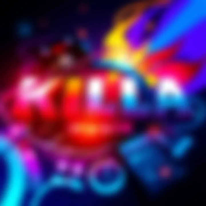 KILLA MUSIK Logo Stylized KILLA MUSIK logo with vibrant colors and musical elements