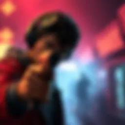 A character in DR video game aiming a weapon, illustrating in-game violence and the emotional impact of killing.
