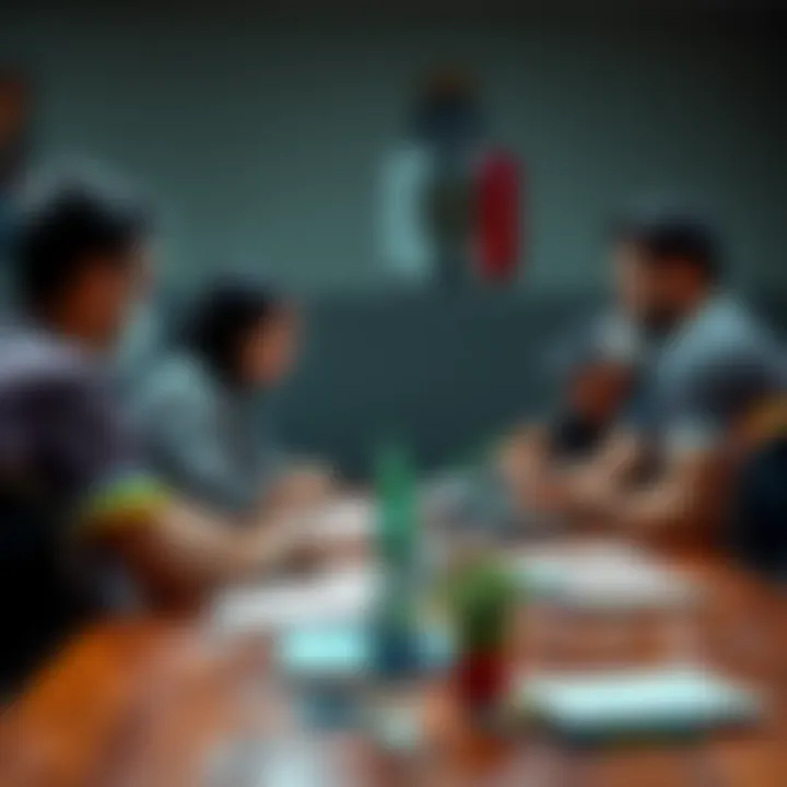 Kin Panama team discussing local issues with community members at a meeting