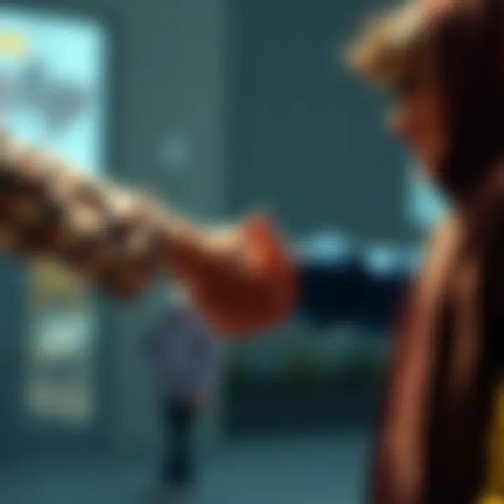 A person offering a handshake to another, symbolizing compassion and acceptance towards someone labeled as 'bad'.