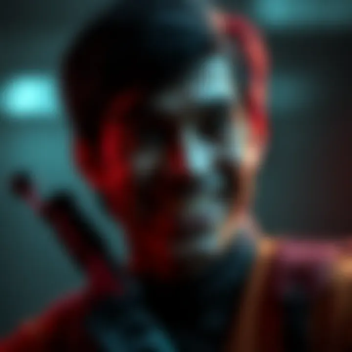 A person smiling with a hidden weapon behind their back, illustrating the contrast between gentleness and violence.