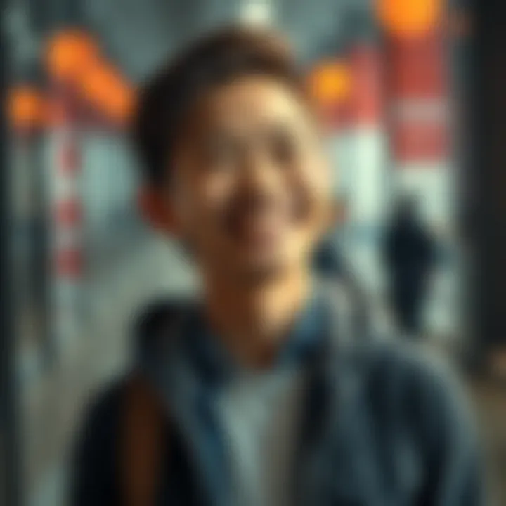 A person smiling kindly while standing confidently, ready to roast back if needed