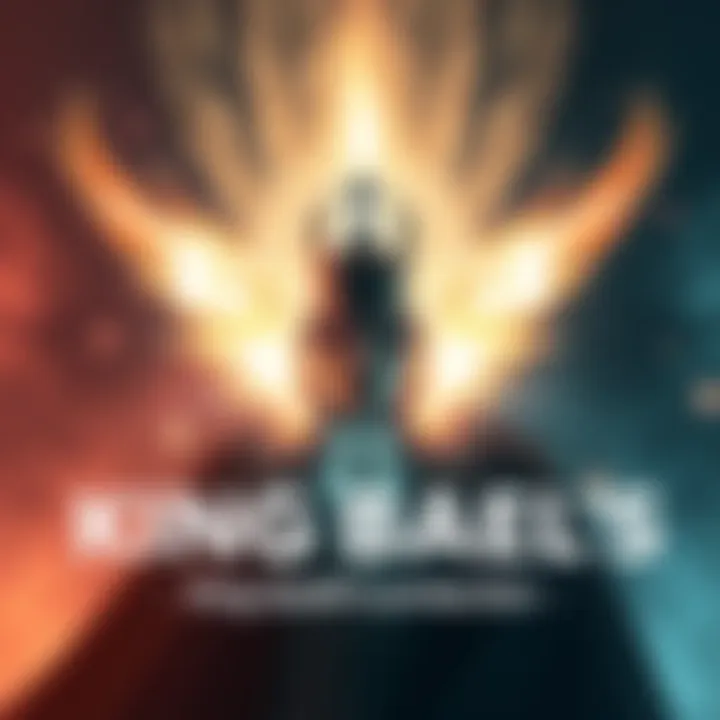 A figure representing King Bael, radiating protective energy, surrounded by a soft glowing light, symbolizing safety and invisibility from harm.