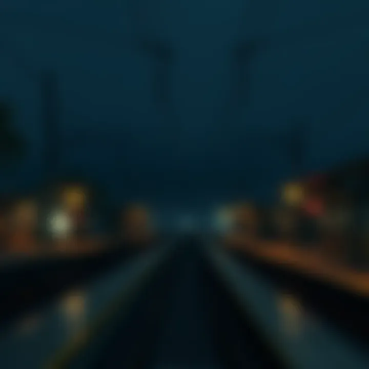 A dimly lit train station with a ghostly atmosphere, showing empty platforms and a flickering light.