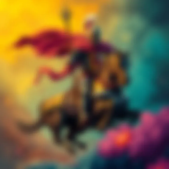 A vibrant Knight of Wands tarot card depicting a confident knight on a horse, symbolizing adventure and career exploration.