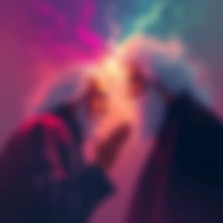 Philosophical Duel: Krishnamurti vs. Osho A thought-provoking illustration representing the ideological differences between Krishnamurti and Osho