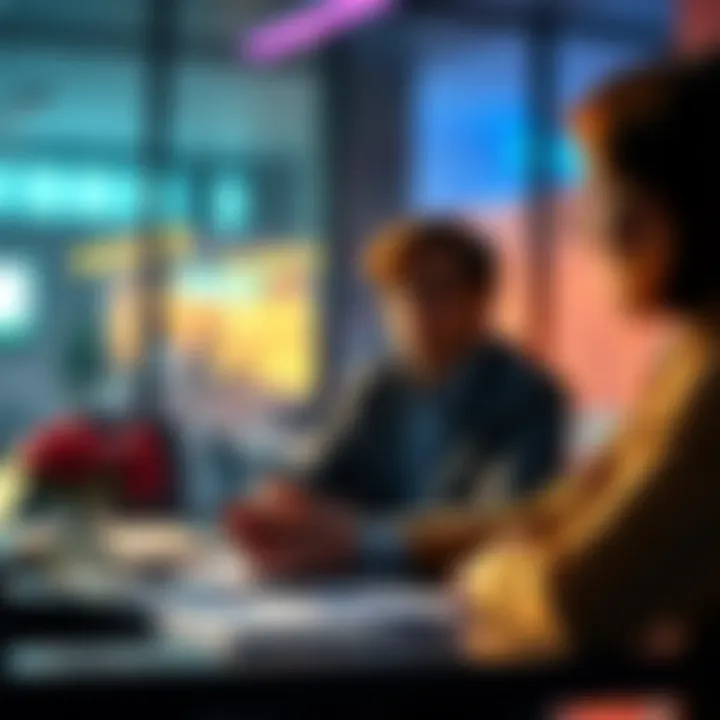 A person engaged in a conversation about the Lacerta interview with notes on a table