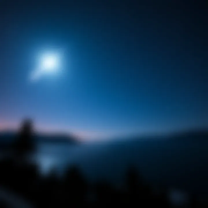 Bright streak in night sky over Lake Tahoe A bright object streaks across the night sky over Lake Tahoe, captured by an amateur astrophotographer.