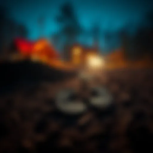Large footprints found in the dirt near a house, suggesting something unusual may have happened during the night.