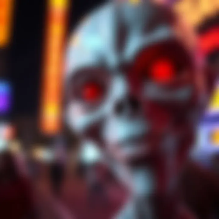 Smiling Figure in Las Vegas Alien Incident A close-up of a smiling figure with distinct facial features seen in a video from the Las Vegas alien incident