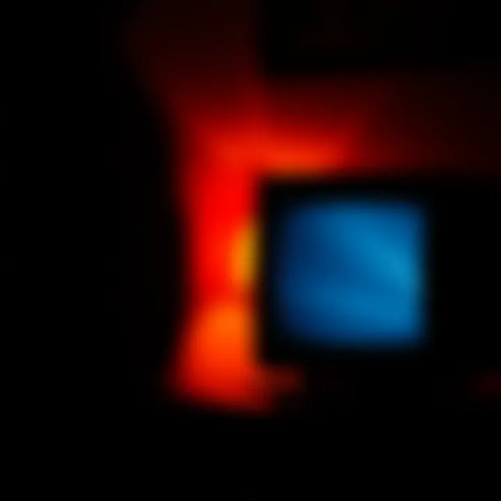 A dimly lit photo showing a potential face in the shadows, near a seemingly off TV screen, adjusted for clarity.