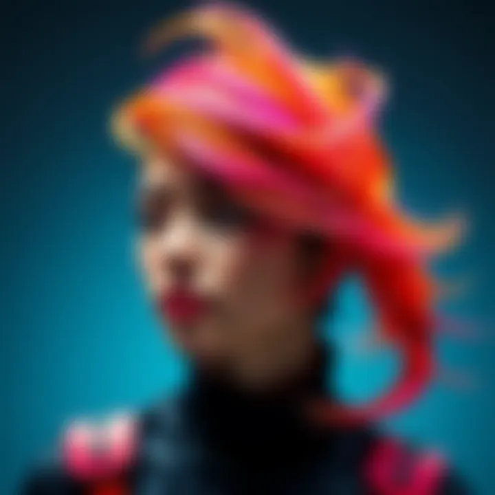 Latest Hair Design A vibrant hair design showcasing creative styles and colors, inviting feedback from viewers.