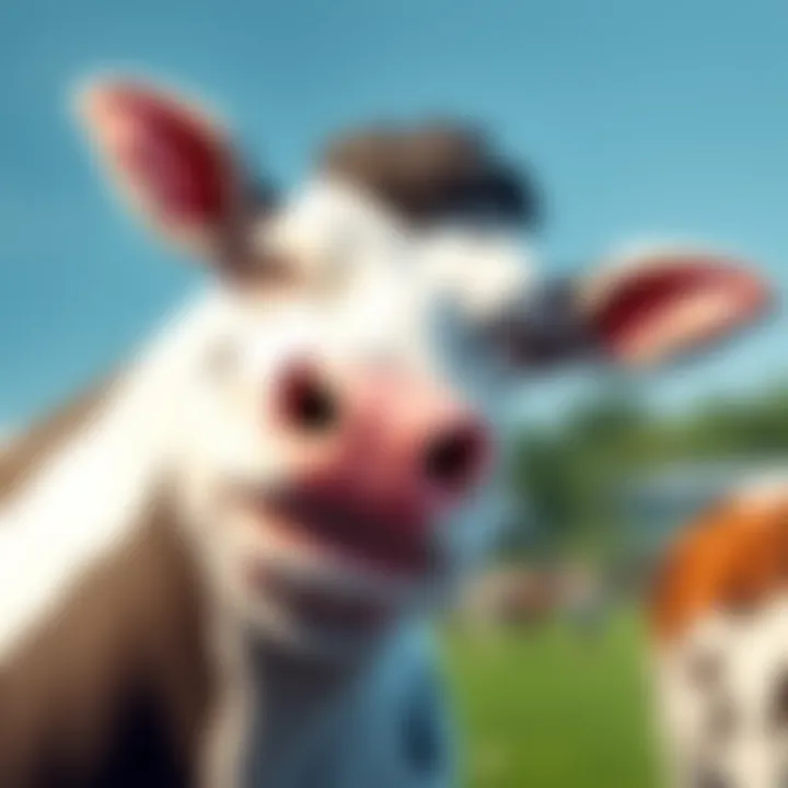 Illustration of the Laughing Cow logo featuring a cow with a playful expression and a noticeable nose piercing.