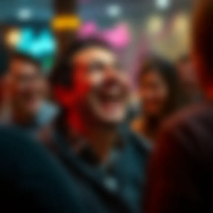 A person laughing off insults during a conversation, showcasing humor as a reaction to provocations.