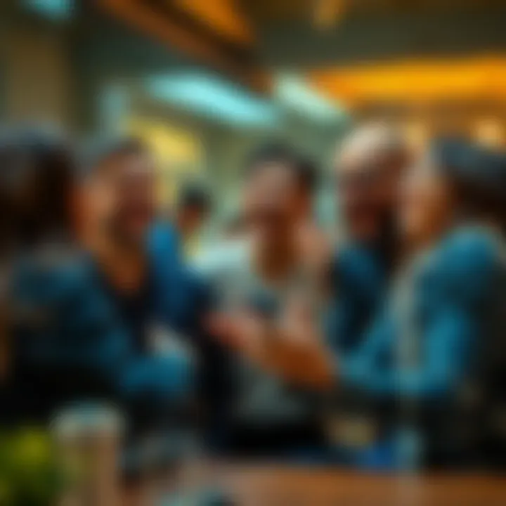 A group of friends sharing a laugh in a casual setting, highlighting the joy of humor in communication.